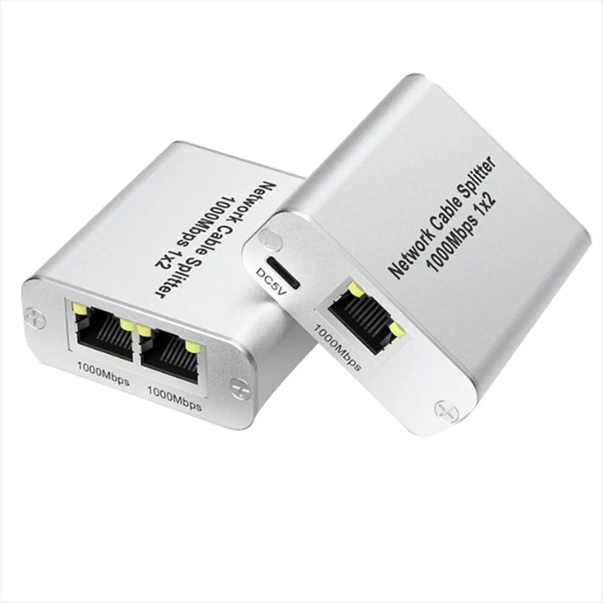 ABGN Ethernet Splitter 1 to 2 High Speed Gigabit Ethernet Switch 2 Port Internet RJ45 LAN Splitter for Cat5/5e/6/7/8 Cable view 2