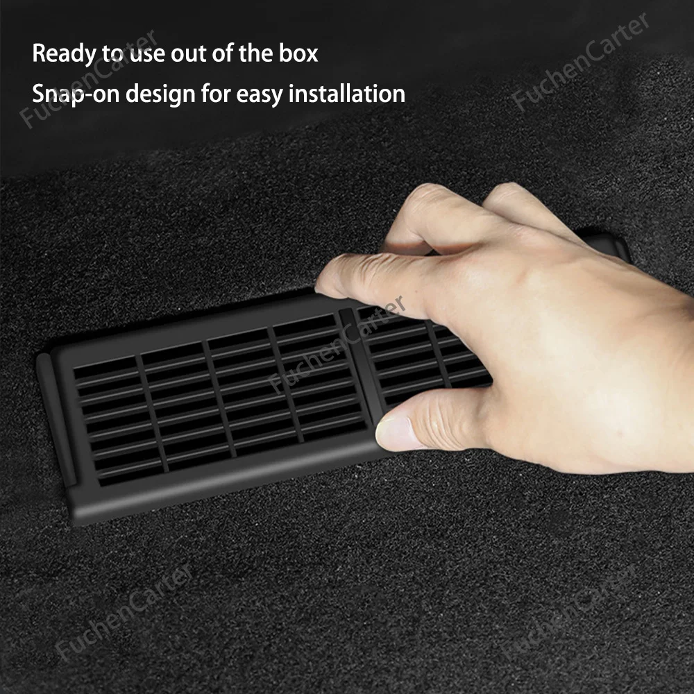 For Tesla Model Y/L Juniper 2026 Under Seat Rear Air Vent Protector, Anti-block Backseat Outlet Grille Cover
