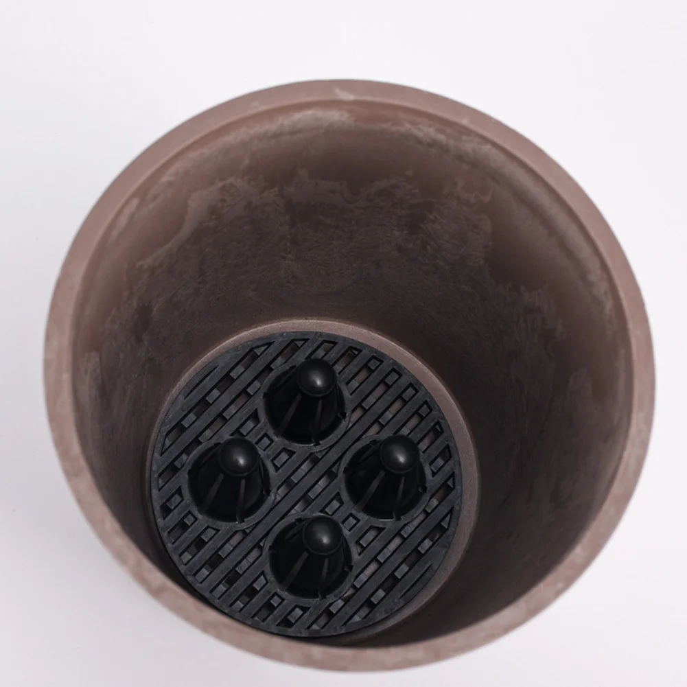 20pcs Black PP Saucer for Flower Pots Drainage Support For Root Aeration Gardening Tool for Succulents Cacti and Potted Plants