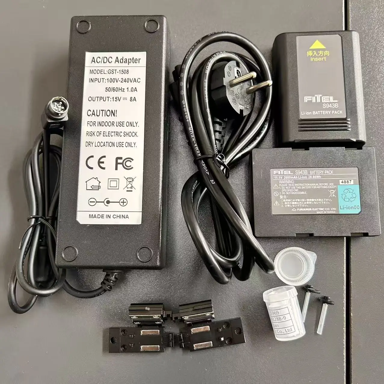 Adaptador de Corriente Furukawa Fitel, Electrodo para Fusionadora Fitel S178 S177 S179 S153 S121 S122 S123, Batería S943B