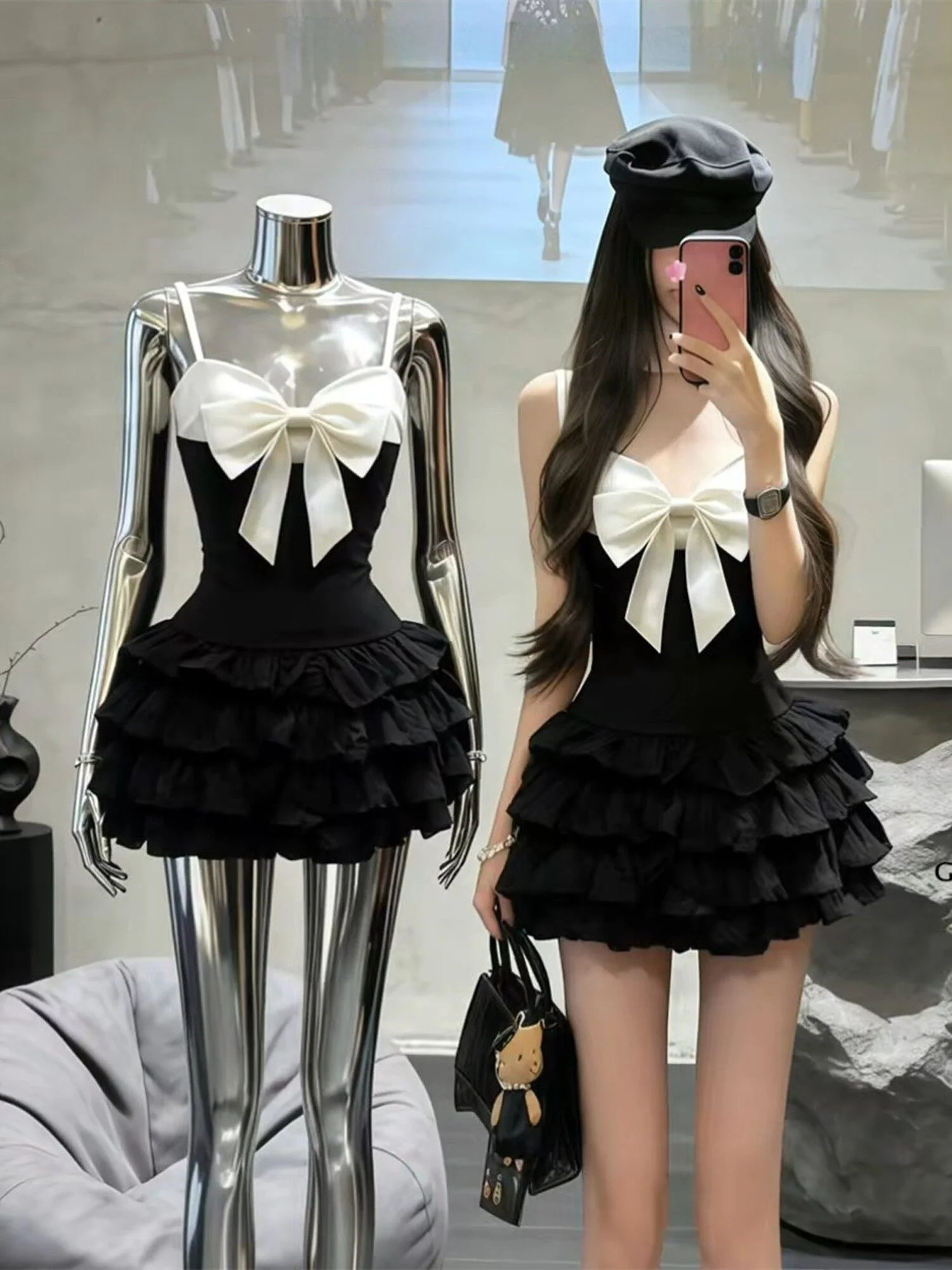 

Pure Desire Sexy Knot Vest Me Splice Cake Skirt Women's Summer 2026 New Spicy Girl Two-Piece Set Faionable Ense...