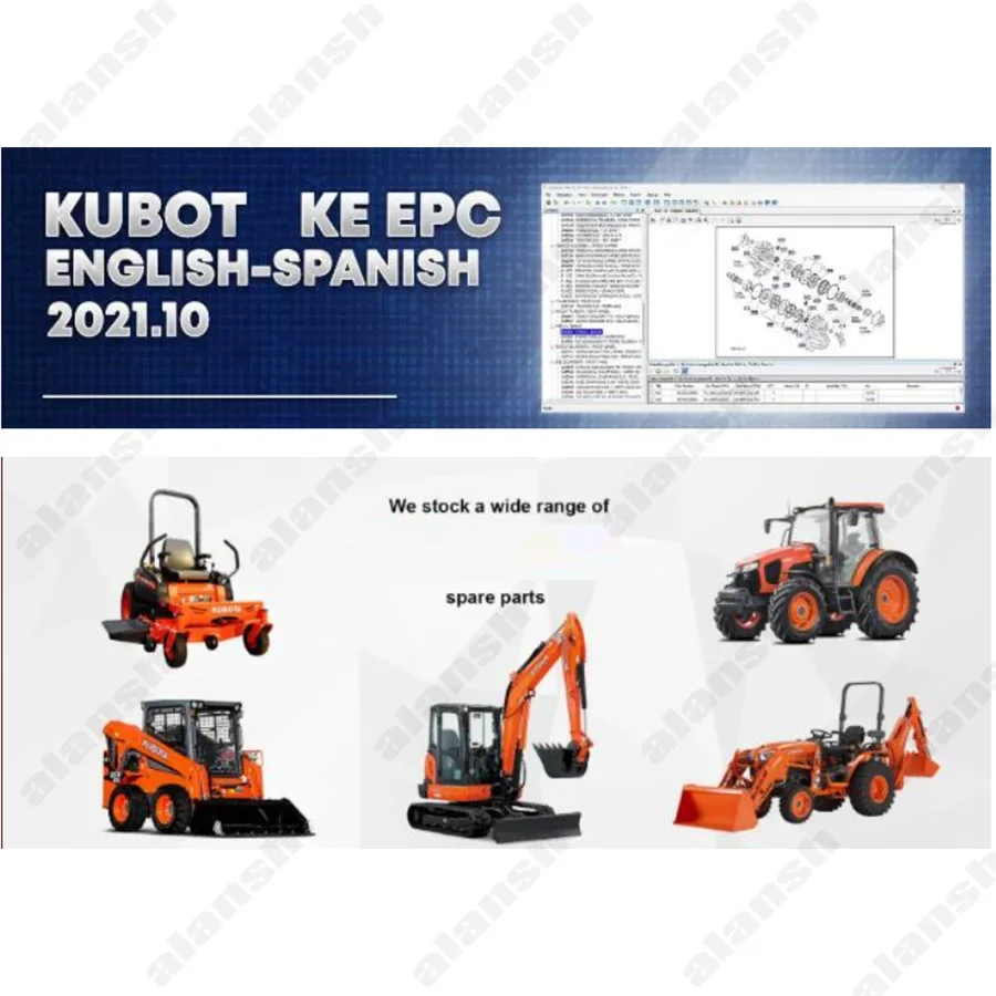 For KUBOTA KE EPC Catalogue ENGLISH SPANISH 2021 + Nitro