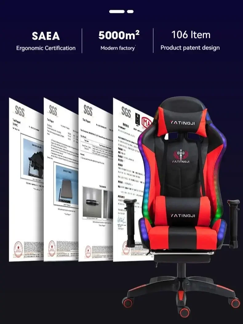 Home Home Gaming Comodo sedile ergonomico con ancoraggio da corsa può sdraiarsi sollevare la sedia del computer