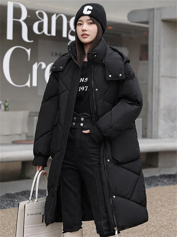 

Cotton Coat Women Good Clothing Low Price on Sale 2023 Autumn Winter New Fashion Long Thick Warmth Loose Hooded Parkas Jacket