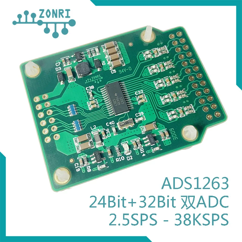 

ADS1263 24Bit 32Bit Dual ADC 32Bit High Precision ADC Module Analog to Digital Conversion 38.4ksps