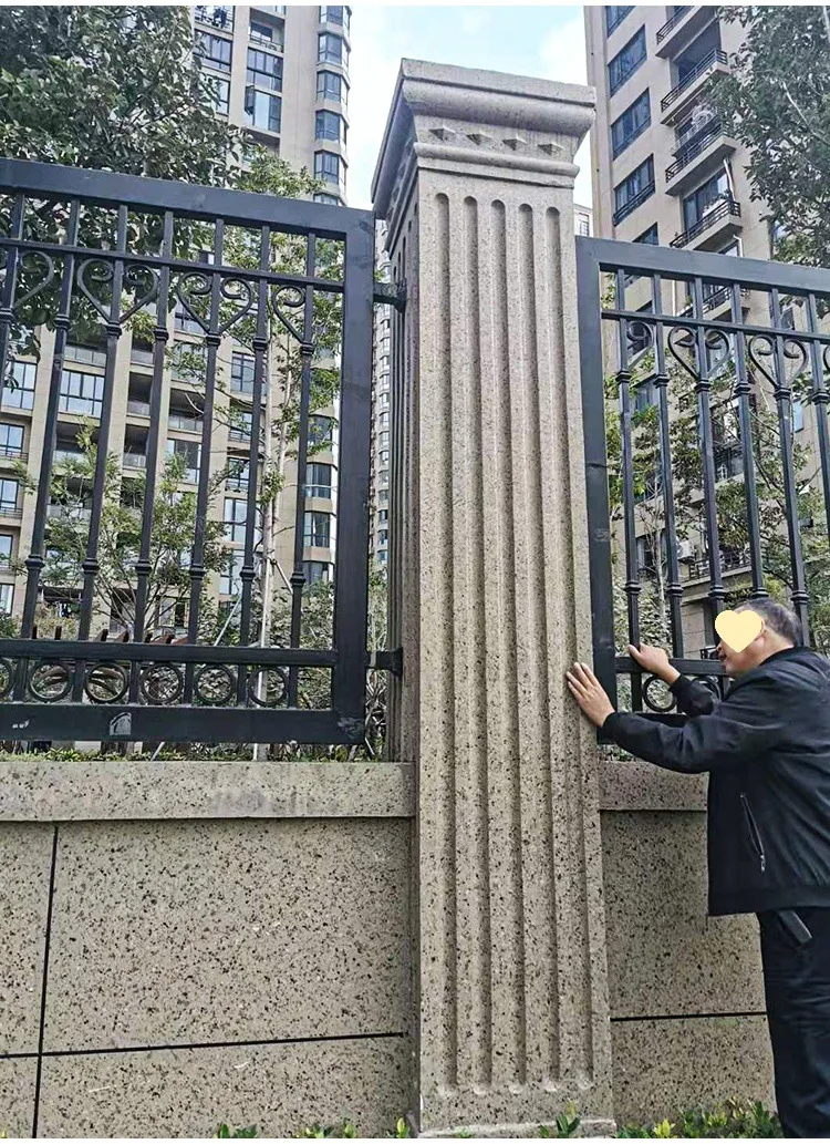 Thickened Roman pillar mold courtyard square pillar model villa door square