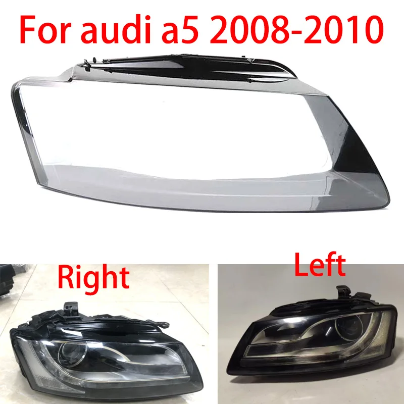 

Headlights Lampshades Clear Headlamp Lampshade Headlamp Housing Clear Lens Plexiglas Shell For Audi A5 2008-2010