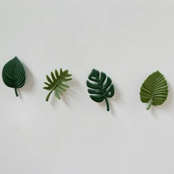 4PCS Leaves Fridge Magnets ABS Mini Refrigerator Stickers Waterproof Tropical Plant Home Decoration Kitchen supplies