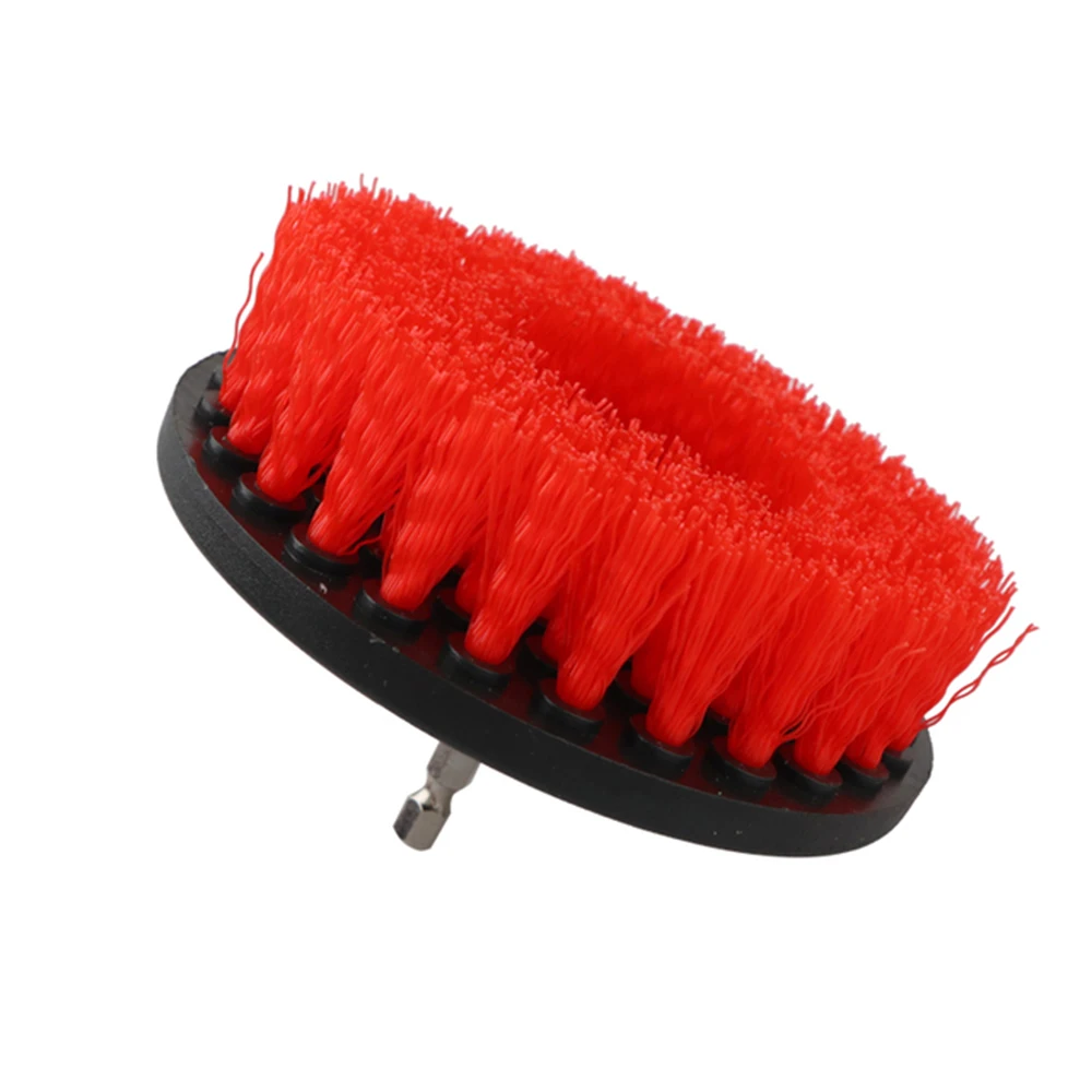 Tête de brosse de perceuse rouge, tournevis, brosse de nettoyage à sec, brosse de nettoyage, ensemble de brosses à buse, brosse à tournevis