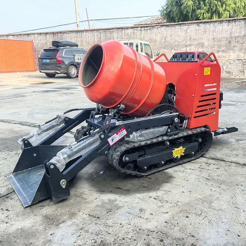 CE EPA Compliant Mini Loader Front Crawler Concrete Mixer Machine 5 Ton Engine Motor Pump Core Track Model Competitive Prices