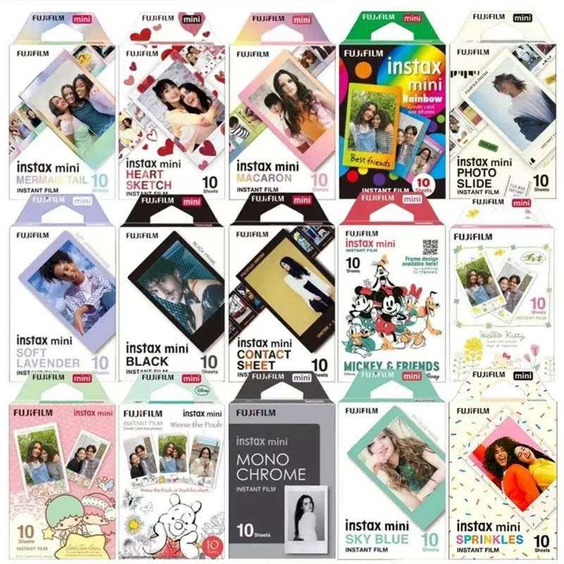 Оригинальная цветная пленка Fujifilm Instax Mini для камер Fujifilm Instax Mini 12, 11, 8, 9, 40, 50s, 50i, 90, Link, 25, Share, SP-1, 2.