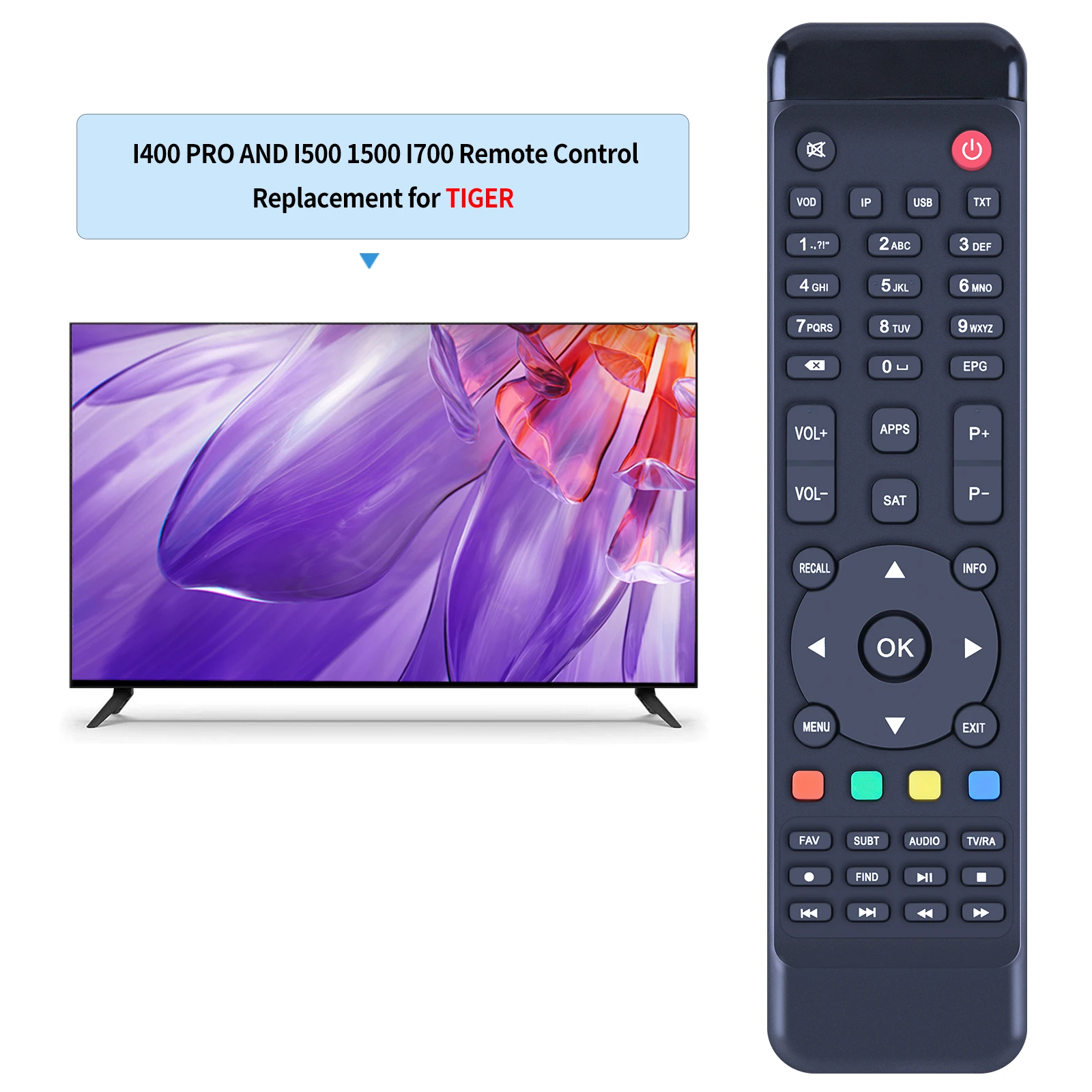 جهاز تحكم عن بعد جديد مناسب لـ TIGER I400 PRO I500 1500 I700