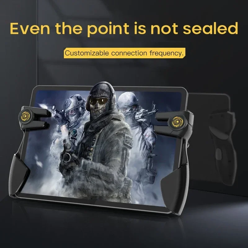 AK-PAD8K 6 Fingers L1R1 ABS/Alloy Key Buttons Gamepad for PUBG Mobile Game Controller for IPad Android Tablet Thickness 6-8.25mm