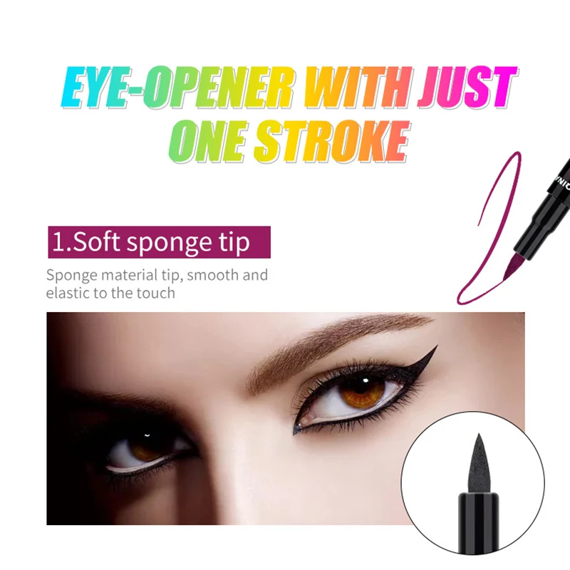 36h langlebiger Eyeliner wasserdichter flüssiger Eyeliner Stift schnell trocknend, kein blühendes Kosmetik werkzeug Hochwertiges profession elles Make-up