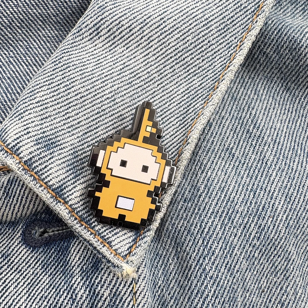 Teletubbies-الأطفال التعليمية الكرتون بروش معدني شخصية صفراء Laa الرسوم المتحركة ثنائي الأبعاد بكسل التلبيب شارة بدبوس Acc #3