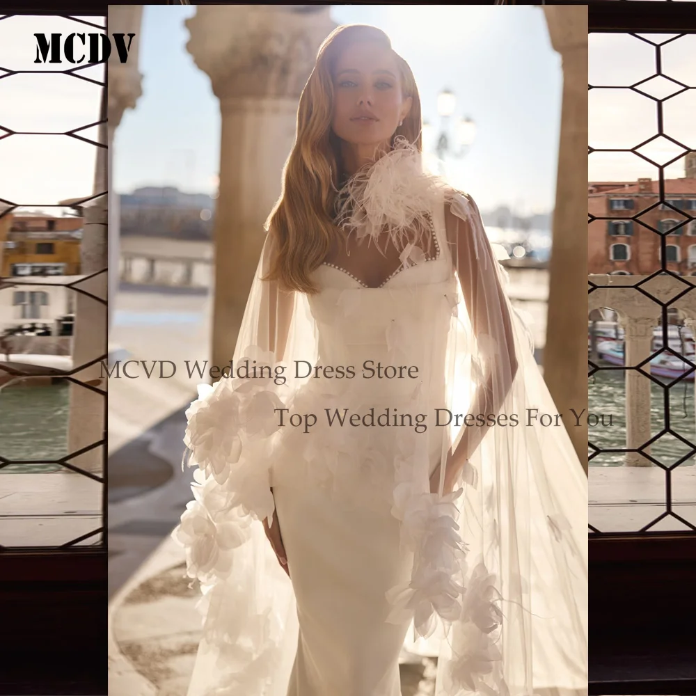 MCDV Schatz Brautkleider Spaghetti-trägern Meerjungfrau Korsett Bide Party Kleider Für Frauen Sexy vestido de noiva Angepasst