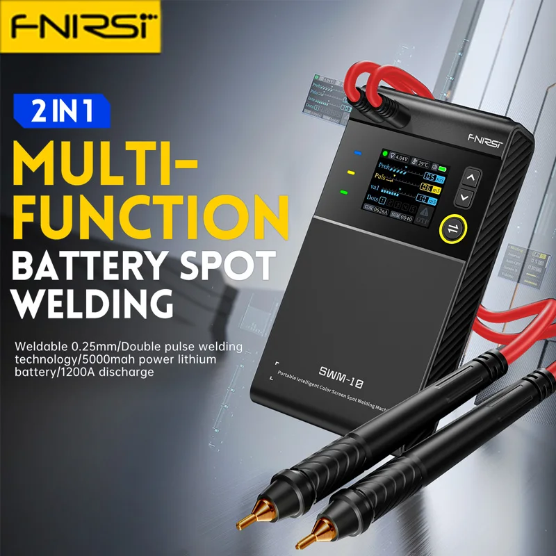 

Fnirsi Swm-10 Mini Welding Machine Portable Battery Spot Welder Swm10 18650 Battery Pack Welding Tool 5000mah Weldable 0.25mm