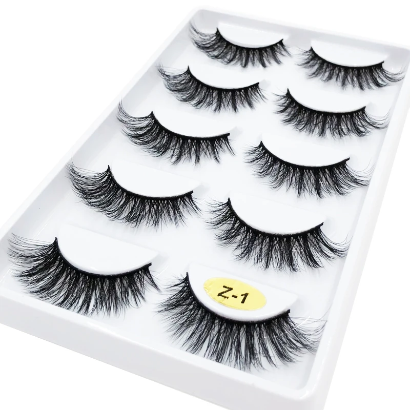 Z serise 5 Pairs/Tray 5D strong and durable black cotton steam fasle eyelash with personlized