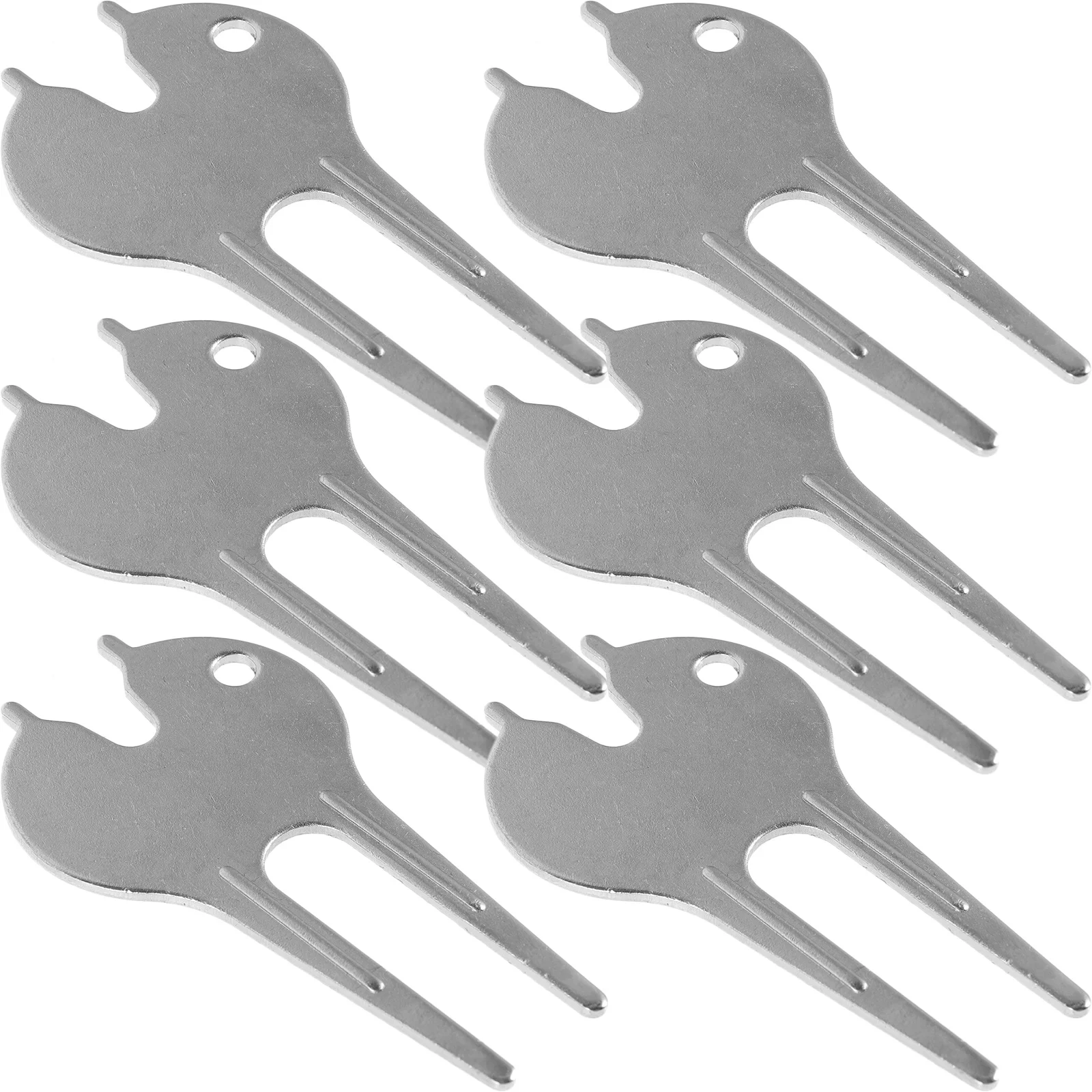 

6pcs Portable Golf Divot Tool Iron Wear-Resistant Compact Ball Marker Outdoor Repairing Accessories Golfing Supplies
