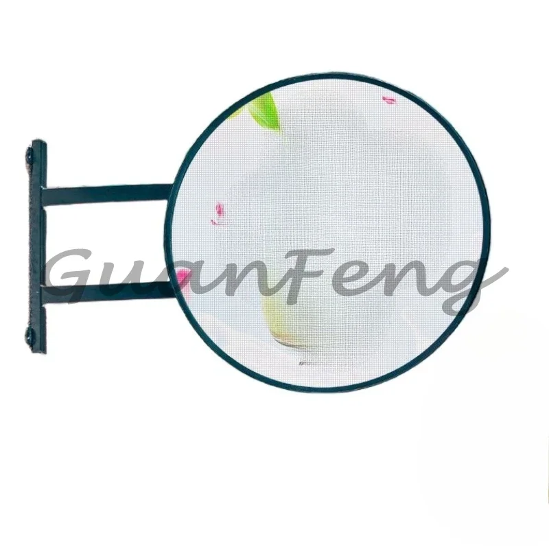 Outdoor Waterproof P2.5 Double-Sided Round LED Display, Wall Mount Coffee Shop Advertising Light Box Sign
