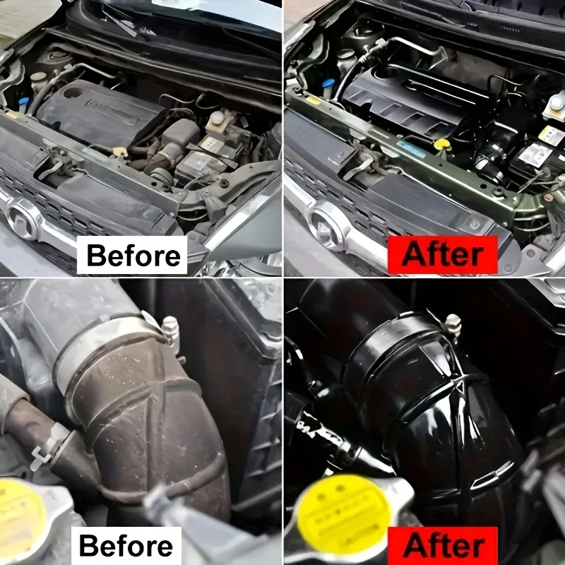 Black Crystal Plastic & Rubber Repair Paste - Anti-Aging Fade Resistant Car Scratch Tire Shine Interior Renewal Polish