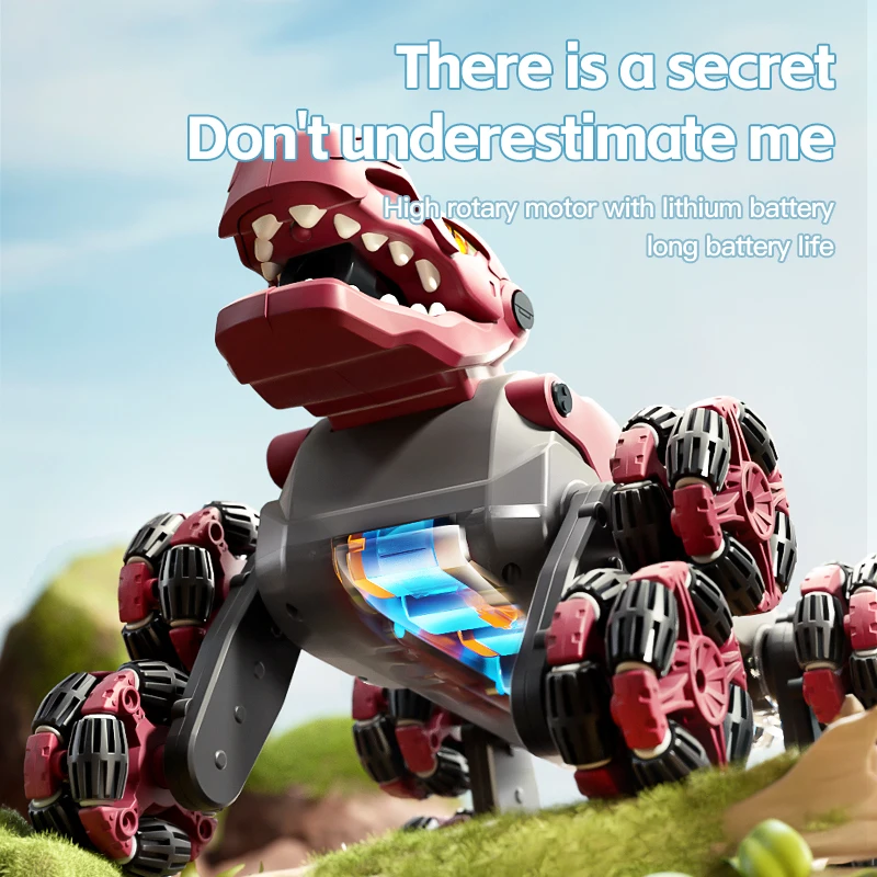 Inteligentna maszyna elektryczna Pies Osiem kół ogonów Spray Stunt Action Zdalnie sterowany robot z czterema umiejętnościami Zabawka dla dzieci