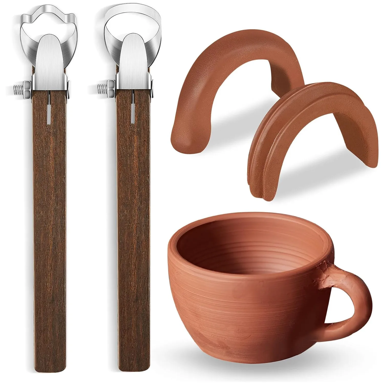 

Sculpture Scraper Pottery Carving Tool Ceramic Cup Handle Shape Teacup Mug Mold Cutters Trimming Knife Engraving Texture Tools