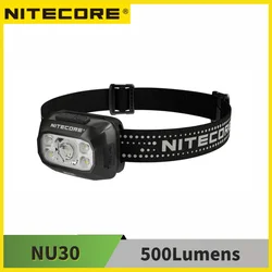 NITECORE NU30 500Lumens USB-C Rechargeable Headlamp Triple Output IP66 Rated Bulit-in 1500mAH Battery