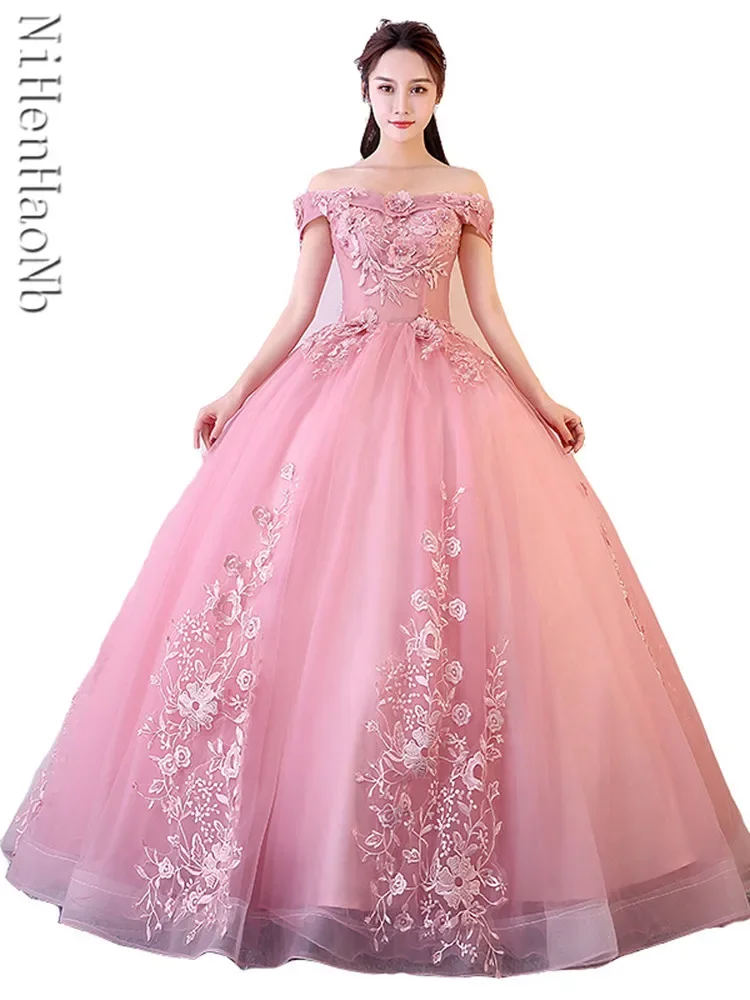 Autumn New Vestidos Quinceanera Dress Elegant Off The Shoulder Ball Gown Luxury Party Dress Plus Size Prom Gown