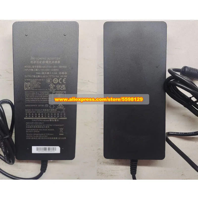 Genuine  ADS-210NX-48-1 480130E AC Adapter 48V 3.75A 180W for Hoioto 5.5x1.7mm Laptop Power Supply Used