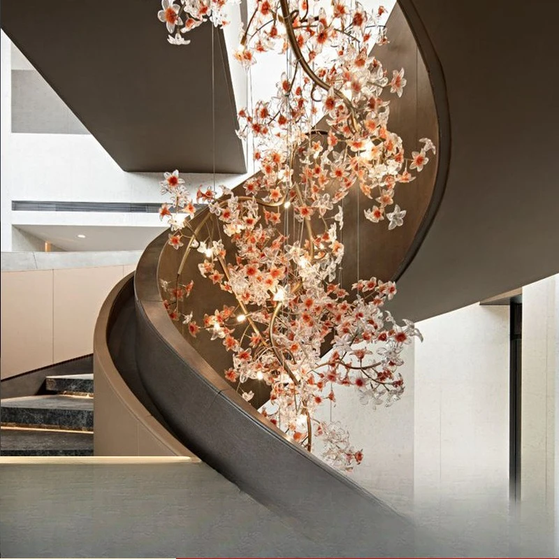 

Lights villa revolving loft apartment high living room stairwell lights duplex