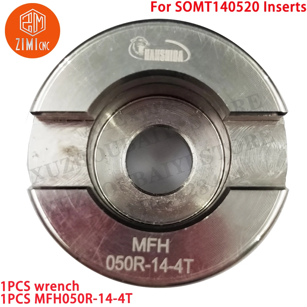 1PCS MFH050R-14-4T Face Milling Cutter Milling Tool For SOMT140520 Inserts CNC Tool Carbide Milling inserts MFH050R + 1PC wrench