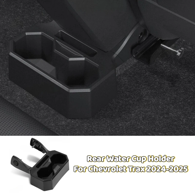 

Rear Water Cup Holder for Chevrolet Trax 2024-2025 Multi-Function Storage Box ABS Beverage Support Interior Car Accessories