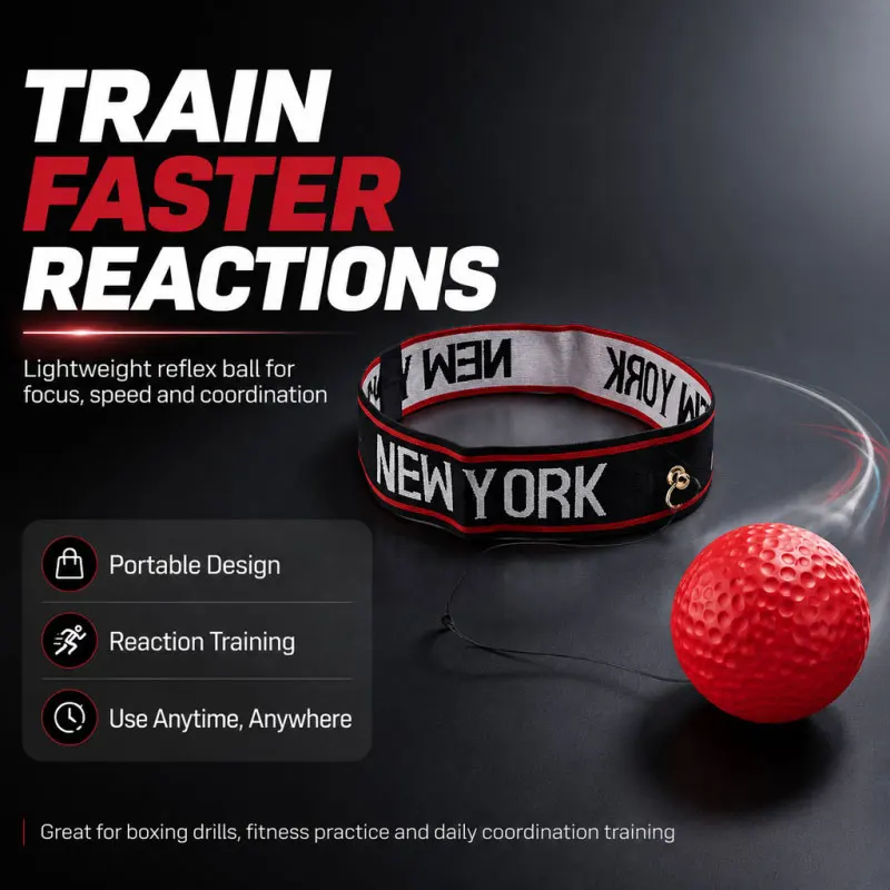 Boxing Reaction Ball Speed Training Headband Fighting Training Reaction Ball Suitable for Boxing MMA Muay Thai Fitness Sports