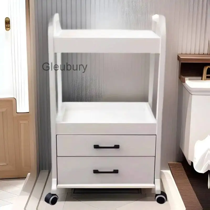 

Beauty Wooden Salon Trolley Advanced Hotel Luxury Tattoo Salon Trolley Tool Makeup Commercial Furniture Carrello Attrezzi Lstc