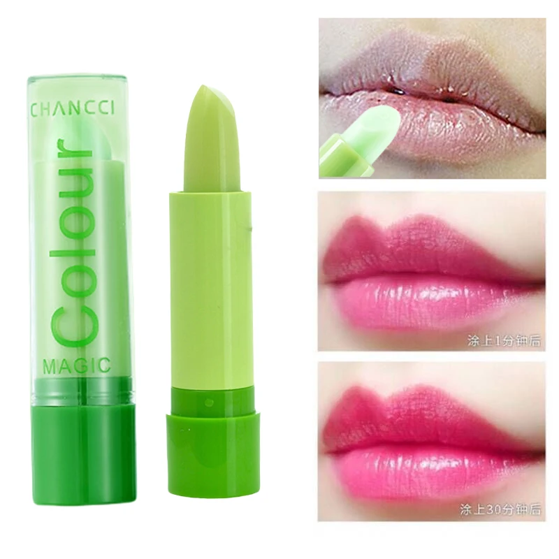 

Color Changing Lipstick Aloe Vera Moisturizing Lip Balm Reduce Lip Wrinkles Lip Plumper Fast Lightening Pink Lip Makeup Products