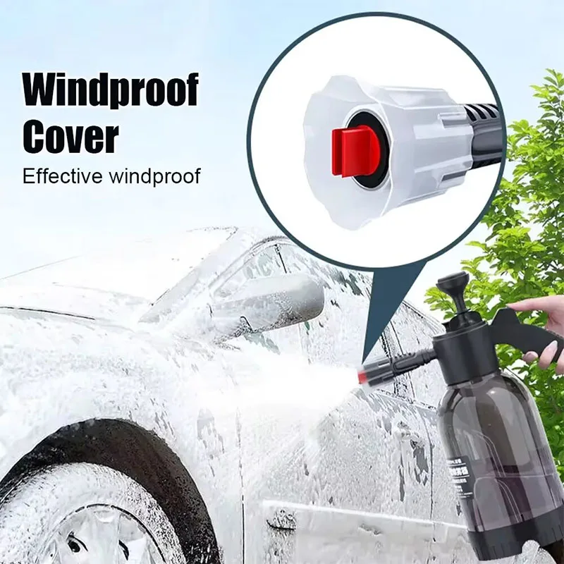 Quick Clean Car Wash Foam Sprayer Pneumatic Handheld 2L Car Home Disinfectant Water Bottle High Pressure Foam Convenient image 2