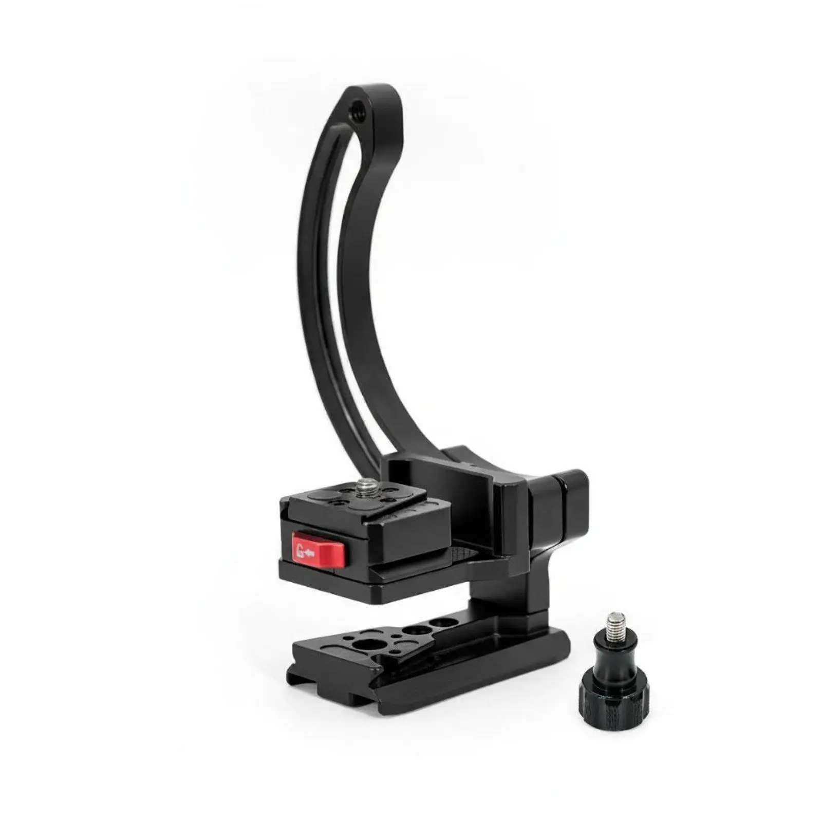 Vertical Camera Holder with Adjustable Height Surface for Tripod Screw Mount Vlog Shooting