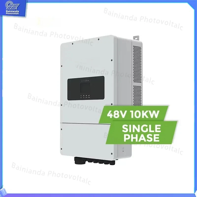 10KW 48V Pure Sine Wave Hybrid Solar Inverter Dual MPPT Grid-Tied Off-Grid IP65 10KVA Single Phase Supports 10 Parallel