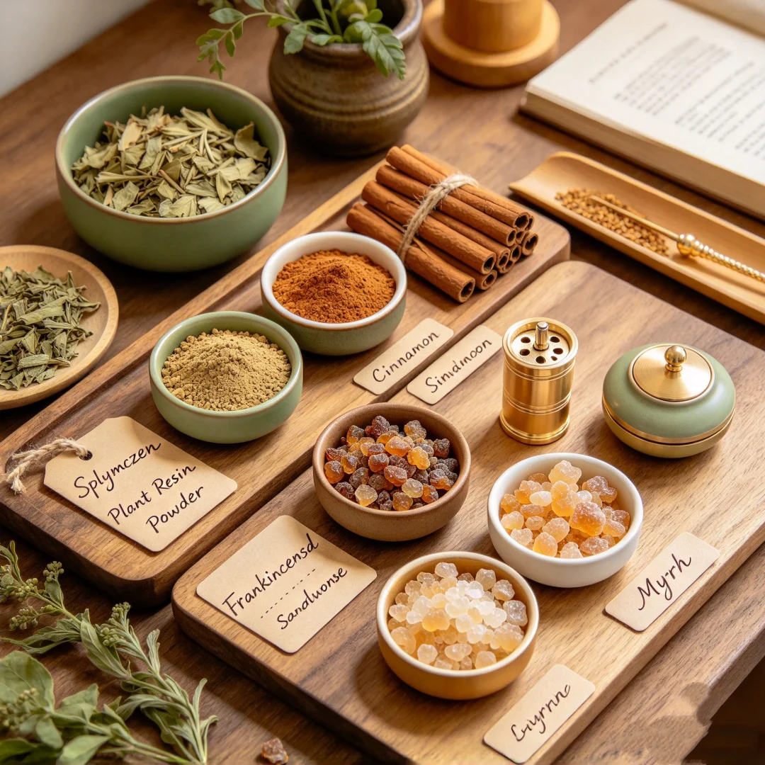 Natural Plant Powdered Incense Multiple Fragrance: Sandalwood Frankincense Myrrh Butterfly Tofu Pudding Lavender Incense