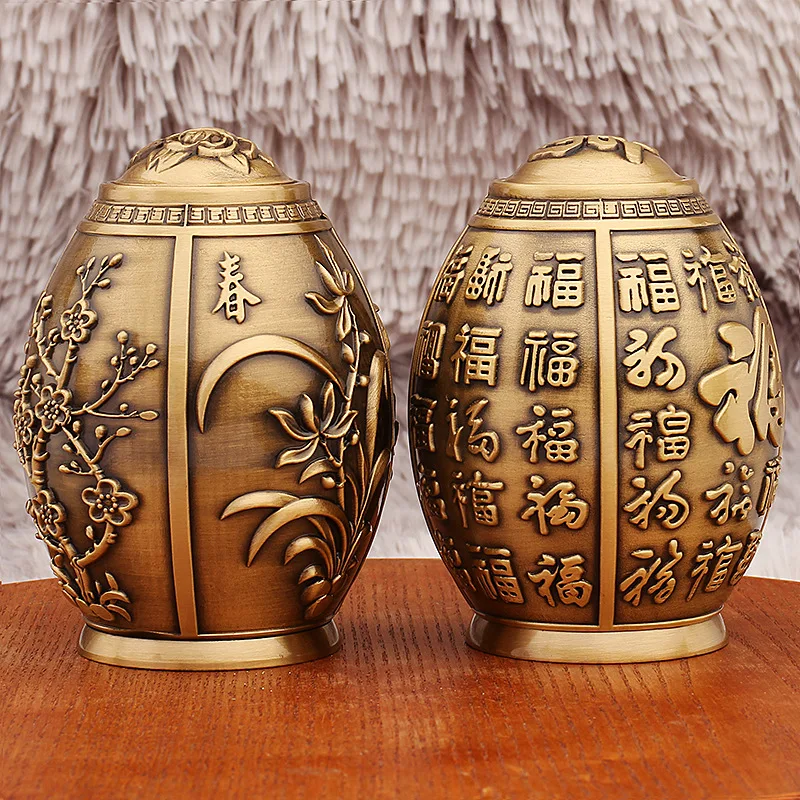 Brass Toothpick Holder Plum Orchid Bamboo Chrysanthemum Crafts Ornament Office Living Room Pure Copper Dragon Phoenix Too