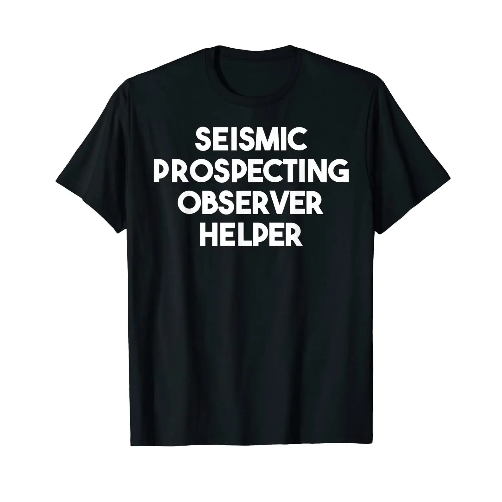 Observer Helper for seismic prospecting T shirt vintage Washed Stylish graphic Slightly homme Breathable designer clothes Soft