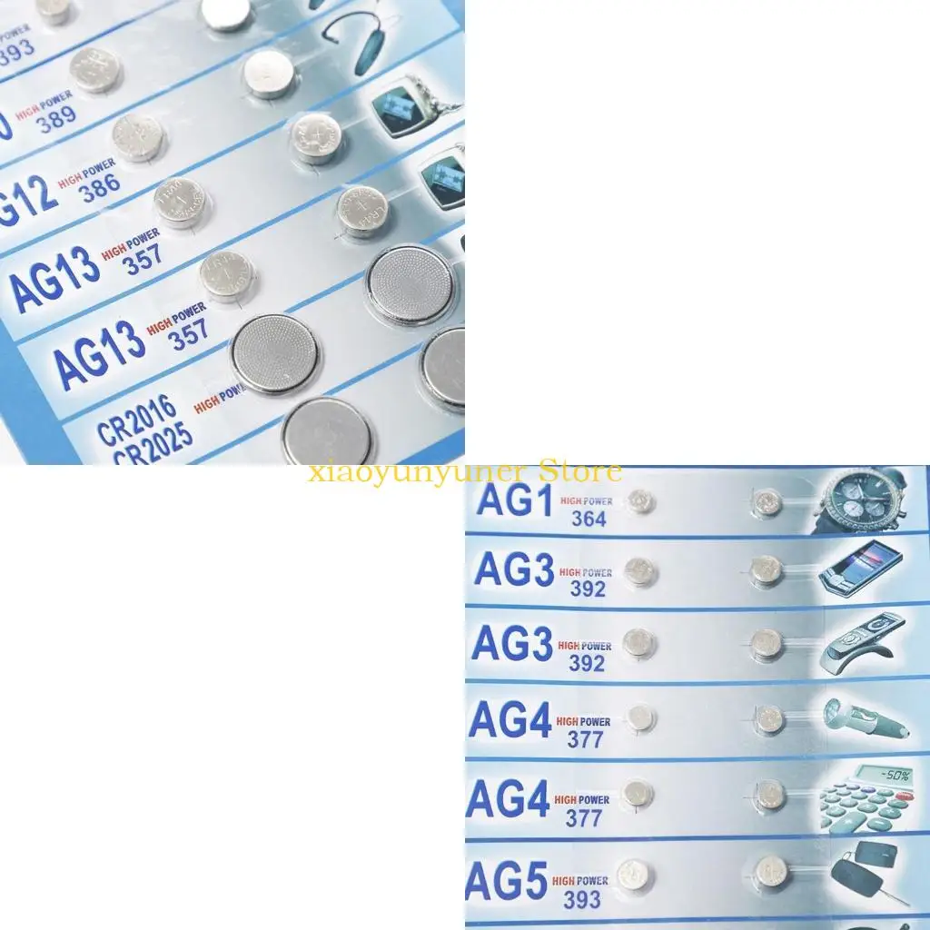 P9JB 24 unids/lote conjunto baterías mixtas AG1/AG3/AG4/AG5/AG10/AG12/AG13 para relojes Control remoto CR2025 pila