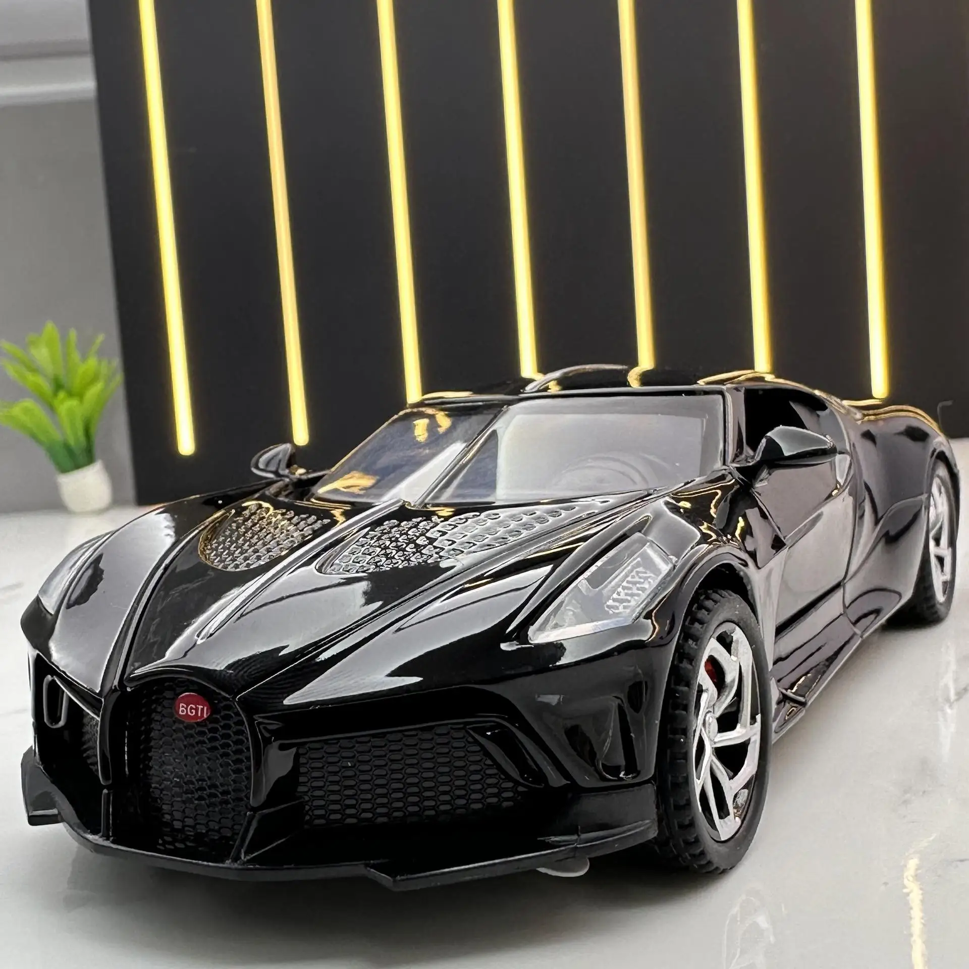 1:32 Bugatti Lavoiturenoire Alloy Sports Car Model Diecast Metal Toy Vehicles Car Model Collection High Simulation Children Gift