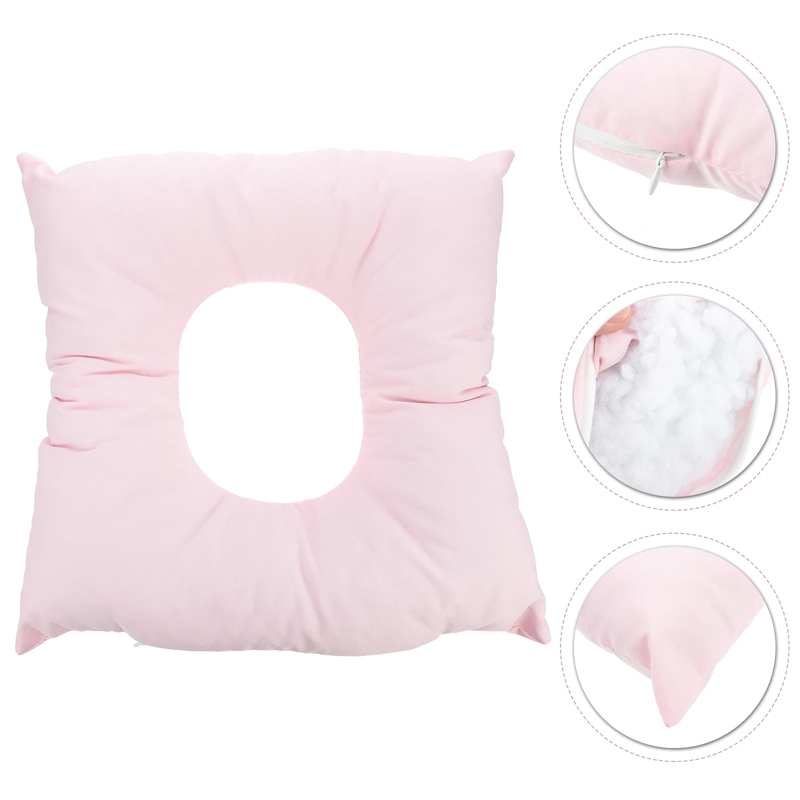 

Beauty Salon Face Down Pillow Pink Material Massage Spa Cushion Hollow Body Relax Pillow O-hole Pad for Adults