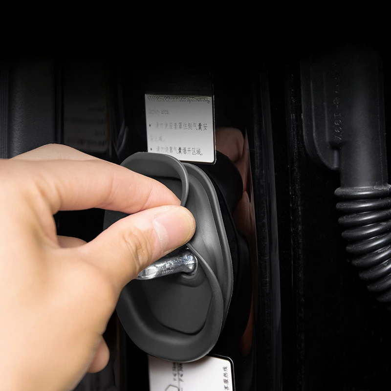 

Silica Gel Black Car Door Lock Cover Trim Sticker Interior Car Accessories For Haval H9 2024-2025