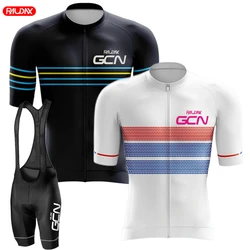 Raudax Gcn Road Bike Jersey Set Youth Cycling Clothing Summer MTB Clothes Short Sleeve Uniform Triathlon Skinsuit Ropa De Hombre