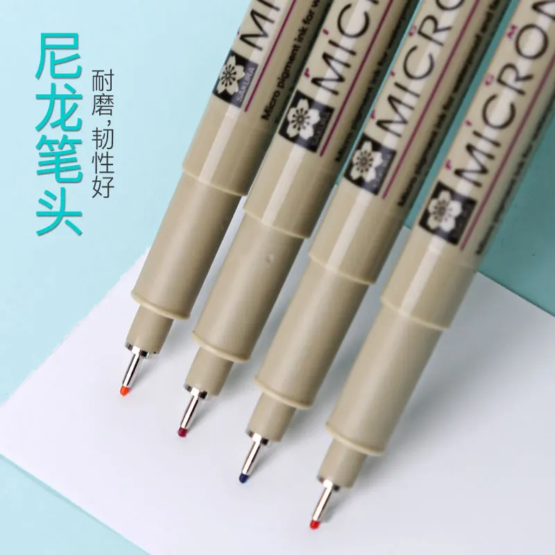 1pcs SAKURA Micron Pen Multicolor Needle Pen Waterproof Markers Liners for Design Sketch Drawing