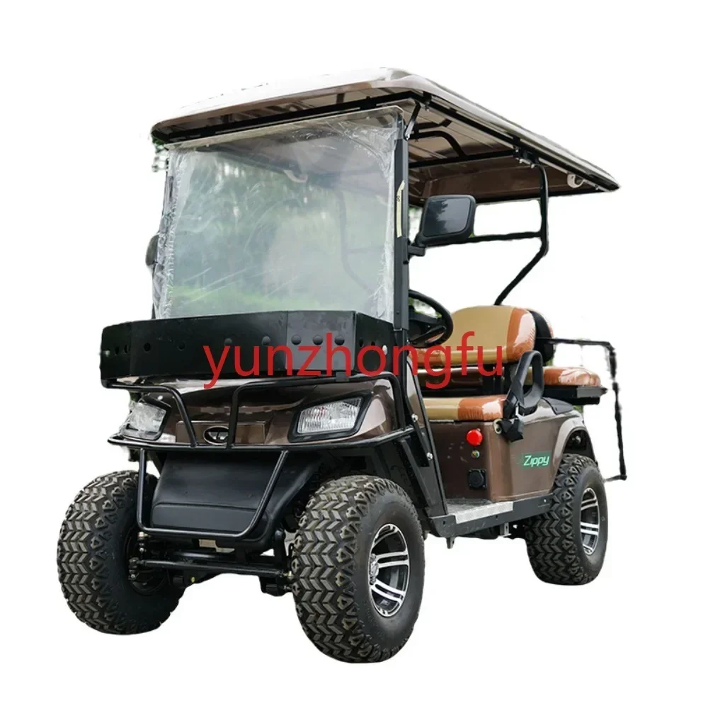 4 Seats Golf Buggy Tourist Attractions Hotel Connecting Four-Wheel off-Road Battery Car Electric  Cart