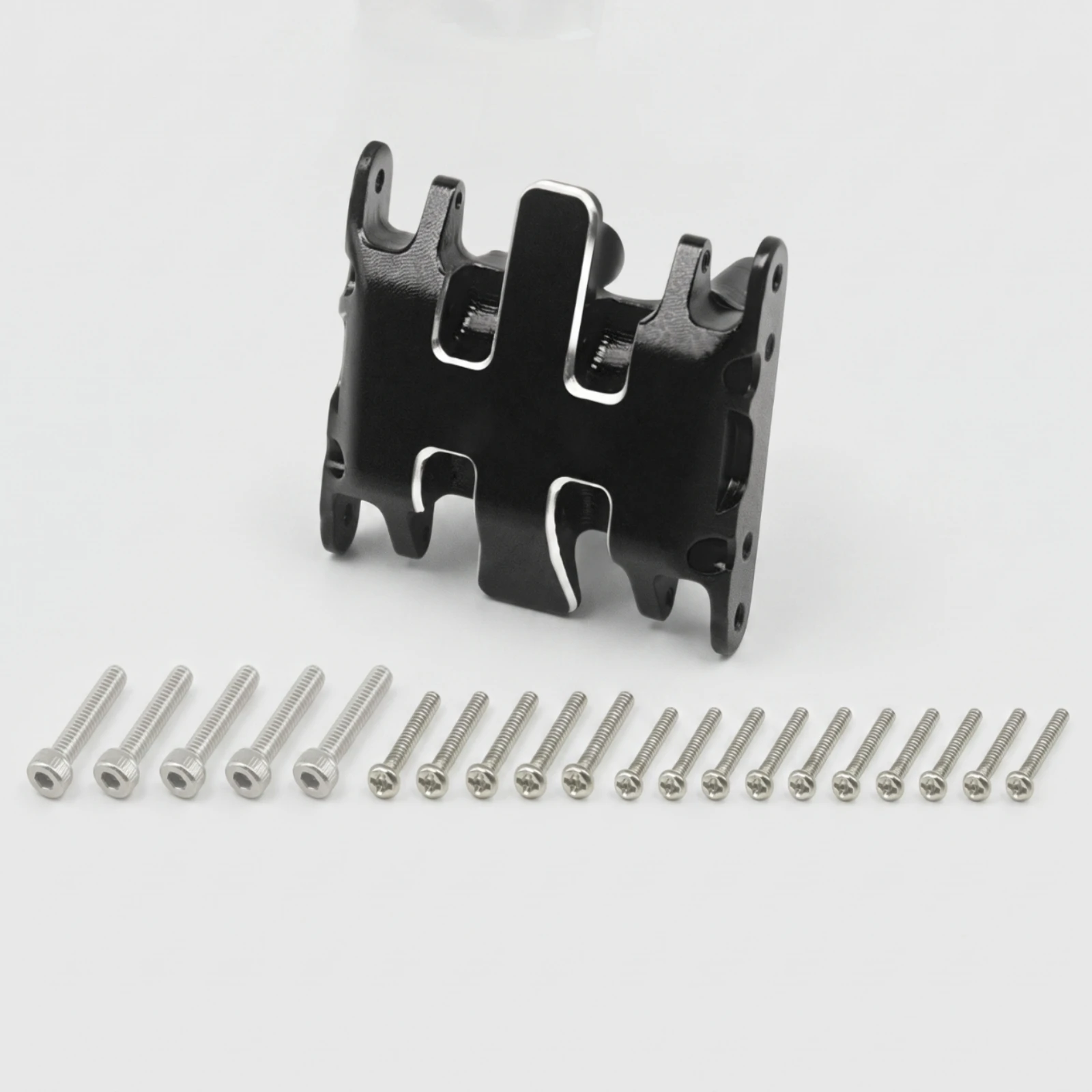 Gearbox Skid Plate Bolt-on Gearbox Base with Screws Skid Plate with Screws Long-Lasting RC Car Part Low-Profile for Repair Work